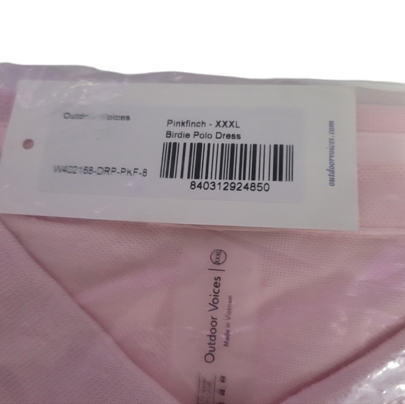 Outdoor Voices Birdie Polo Dress Sizes: XXS & XXXL (3XL)  Pink Short Sleeve - Picture 10 of 10